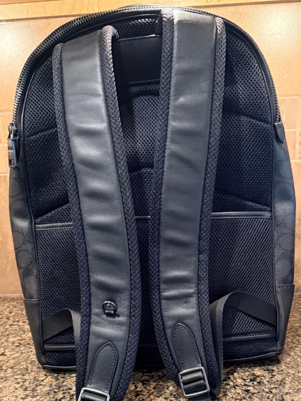 Gently Used - Coach Men’s Backpack In Signature Charcoal/Black - Picture 2 of 11